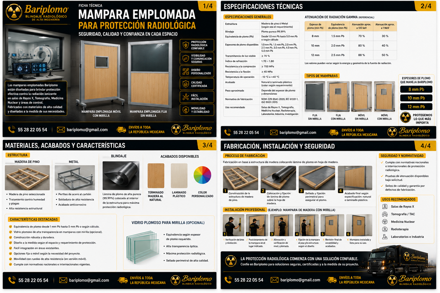 Ficha Técnica Mampara Emplomada