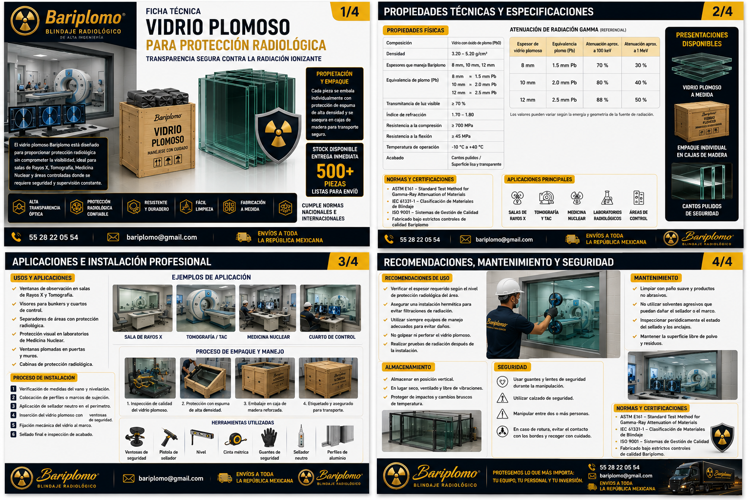 Technical specifications chart